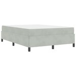 vidaXL Cadre de lit Gris clair  gris et blanc 140 x 200 cm Velours
