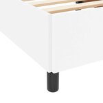 vidaXL Cadre de lit avec matelas Blanc 120 x 190 cm tissu