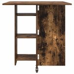 vidaXL Table à dîner 115 x 70 x 75 cm Bois d'ingénierie Chêne fumé