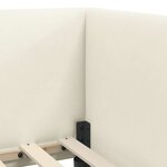 vidaXL Cadre de lit d'angle Crème 80 cm x 200 cm tissu