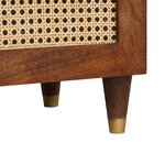 vidaXL Tables de chevet Marron Rotin et bois de mangue massif