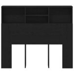 vidaXL Meuble de Tête de Lit en Chêne Noir  120x19x103 5 cm  Matériau Composite