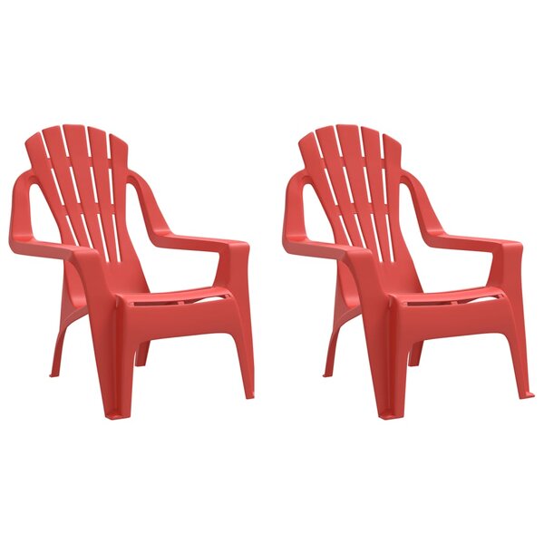 vidaXL Chaises de jardin pour enfants lot de 2 rouge 37x34x44 cm PP