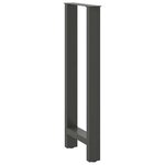 vidaXL Pieds de table de bar Anthracite 2 pièces 40 x (100-101) cm Acier