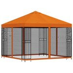 vidaXL Abri de jardin avec parois 3 x 3 m Orange Polyester et Acier