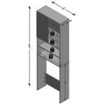 Fmd meuble pour machine à laver avec espace de rangement blanc