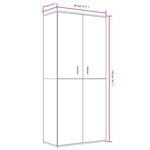vidaXL Armoire à chaussures chêne fumé 80x39x178 cm bois d'ingénierie