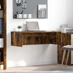vidaXL Bureau mural Chêne fumé 100 x 45 x 30 cm Bois d'ingénierie