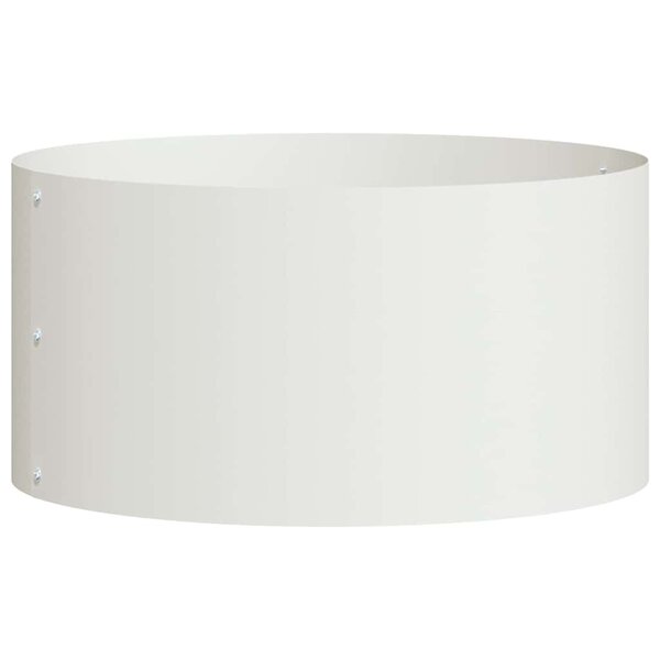 vidaXL Anneau de jardinière Blanc 40 x 40 x 20 cm Acier laminé à froid