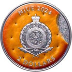 Pièce de monnaie en Argent 2 Dollars g 31.1 (1 oz) Millésime 2024 COOKIE