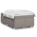 vidaXL Sommier à lattes de lit avec matelas taupe 120x190 cm tissu