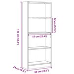 vidaXL Bibliothèque noir 60x24x143 cm bois d'ingénierie