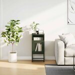 vidaXL Table de chevet vert olive 36x39x78 cm acier laminé à froid