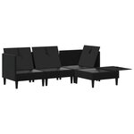 vidaXL Ensemble de meubles pour le salon 4 pc Noir Velours