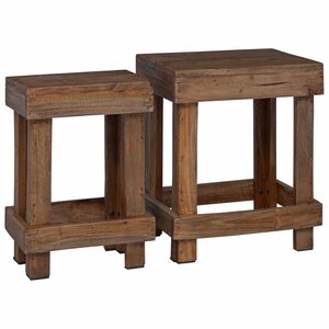 vidaXL Support de Plante 2 pc Marron 70 x 11 x 27 cm Bois d'Acajou
