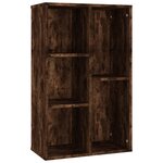 vidaXL Bibliothèque/Buffet chêne fumé 50x25x80 cm bois d'ingénierie