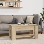 vidaXL Table basse chêne sonoma 101x49x52 cm bois d'ingénierie