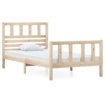 vidaXL Cadre de lit sans matelas bois massif 90x200 cm