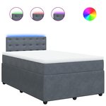 vidaXL Sommier à lattes de lit et matelas gris foncé 120x190cm velours