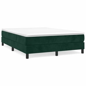 vidaXL Cadre de lit vert foncé 140x200 cm velours