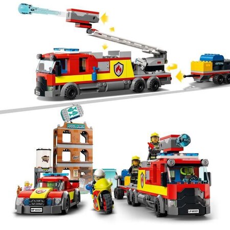 Lego 60321 city fire la brigade pompiers set de construction avec flammes  minifigures jouet camion pour enfants des 7 ans - La Poste