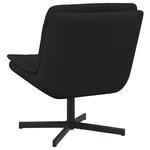 vidaXL Chaise tournante Noir Polyester Standard Pivotante