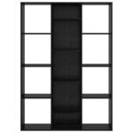 vidaXL Paravent Chêne noir 100 x 24 x 140 cm Bois d'ingénierie