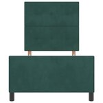 vidaXL Lit à ressorts avec tête de lit Vert foncé 80 x 200 cm Velours
