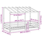 vidaXL Lit pour enfants avec toit blanc 90x200 cm bois massif de pin