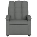 vidaXL Fauteuil inclinable en tissu gris foncé