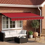 vidaXL Auvent rétractable électrique Rouge et Anthracite 3 x 2 5 m