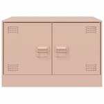 vidaXL Table basse rose 67x50x44 cm acier