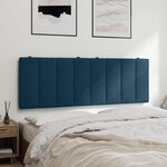 vidaXL Coussin de tête de lit Hanko bleu 120 cm velours