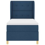Lit à ressort vidaXL avec matelas bleu 90x190 cm en tissu