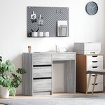 vidaXL Bureau d'écriture gris Grey Sonoma Bois d'ingénierie Moyen