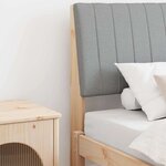 vidaXL Tête de lit capitonnée Gris clair 90 cm Pin massif