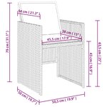 vidaXL Ensemble à manger de jardin et coussins 9 Pièces mélange beige