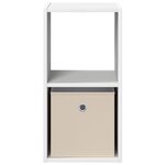 vidaXL Table de chevet Blanc 30 5 x 27 x 59 5 cm Bois d'ingénierie