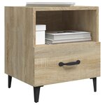 vidaXL Table de chevet Chêne sonoma Bois d'ingénierie