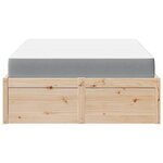 vidaXL Lit avec matelas 140x190 cm bois massif de pin