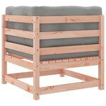 vidaXL Canapé d'angle de jardin avec coussins bois massif douglas