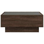 vidaXL Table basse avec LED chêne marron 70x50x30 cm bois d'ingénierie