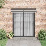 vidaXL Auvent de porte Noir 200x75 cm PC