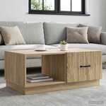 vidaXL Table basse Chêne Sonoma 90 x 50 x 37 cm Bois d'ingénierie