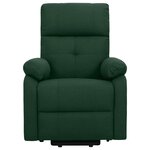 Vidaxl fauteuil inclinable de massage vert foncé tissu