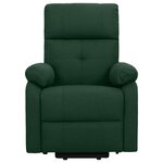 vidaXL Fauteuil de massage Vert foncé Tissu