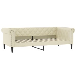 vidaXL Lit de jour sans matelas crème 80x200 cm similicuir