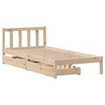 vidaXL Cadre de lit sans matelas 75x190 cm bois de pin massif