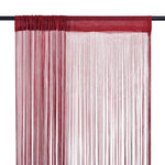 vidaXL Rideau en fils 2 Pièces 100 x 250 cm Bordeaux