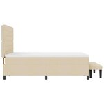 vidaXL Lit à ressorts avec matelas Crème 160 x 200 cm tissu